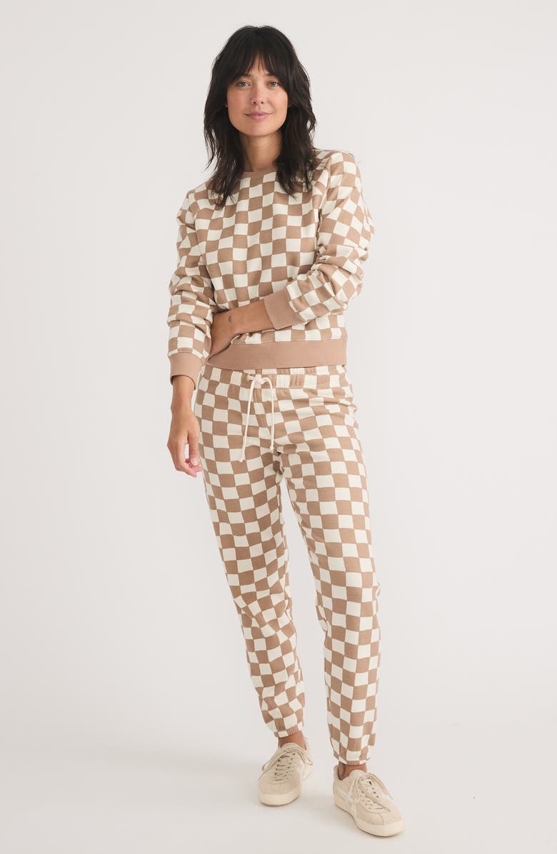 Marine Layer Anytime Check Raglan Sweatshirt, Alternate, color,