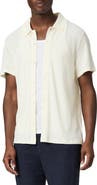 PAIGE Sultan Short Sleeve Linen & Cotton Knit Button-Up Shirt