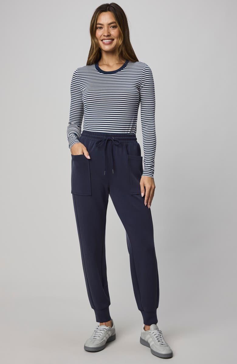 Splendid ScubaSoft Drawstring Joggers, Alternate, color, Navy Blue