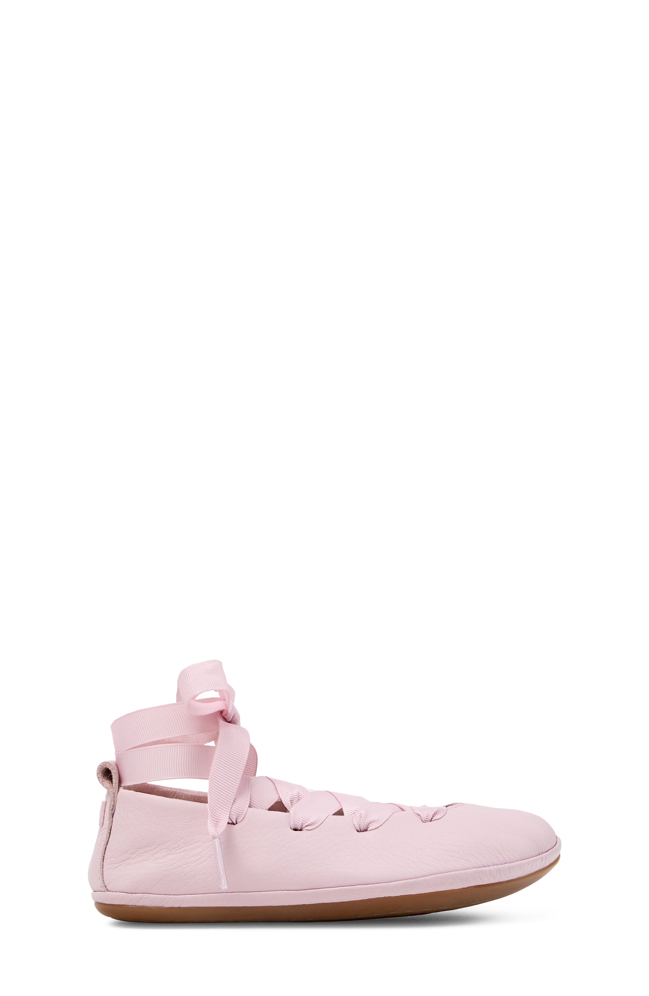 Camper Kids' Right Lace-Up Flat, Alternate, color, Pastel Pink