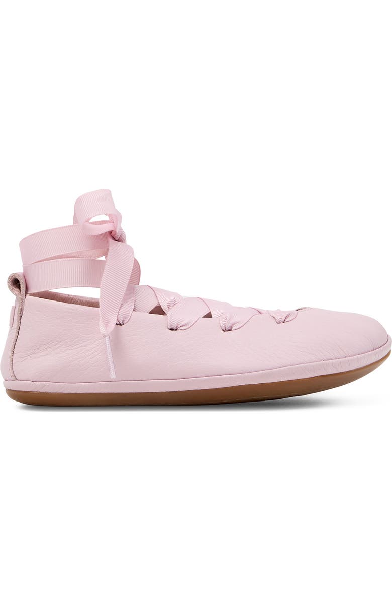 Camper Kids' Right Lace-Up Flat, Alternate, color, Pastel Pink