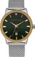 GEOFFREY BEENE Genuine Diamond Mesh Strap Watch, 41mm - 0.001ct.