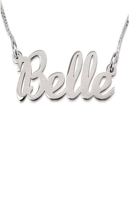 MELANIE MARIE Personalized Nameplate Necklace in Sterling Silver 