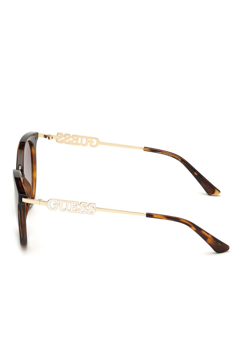 Round Sunglasses, Alternate, color, DARK HAVANA / BROWN MIRROR