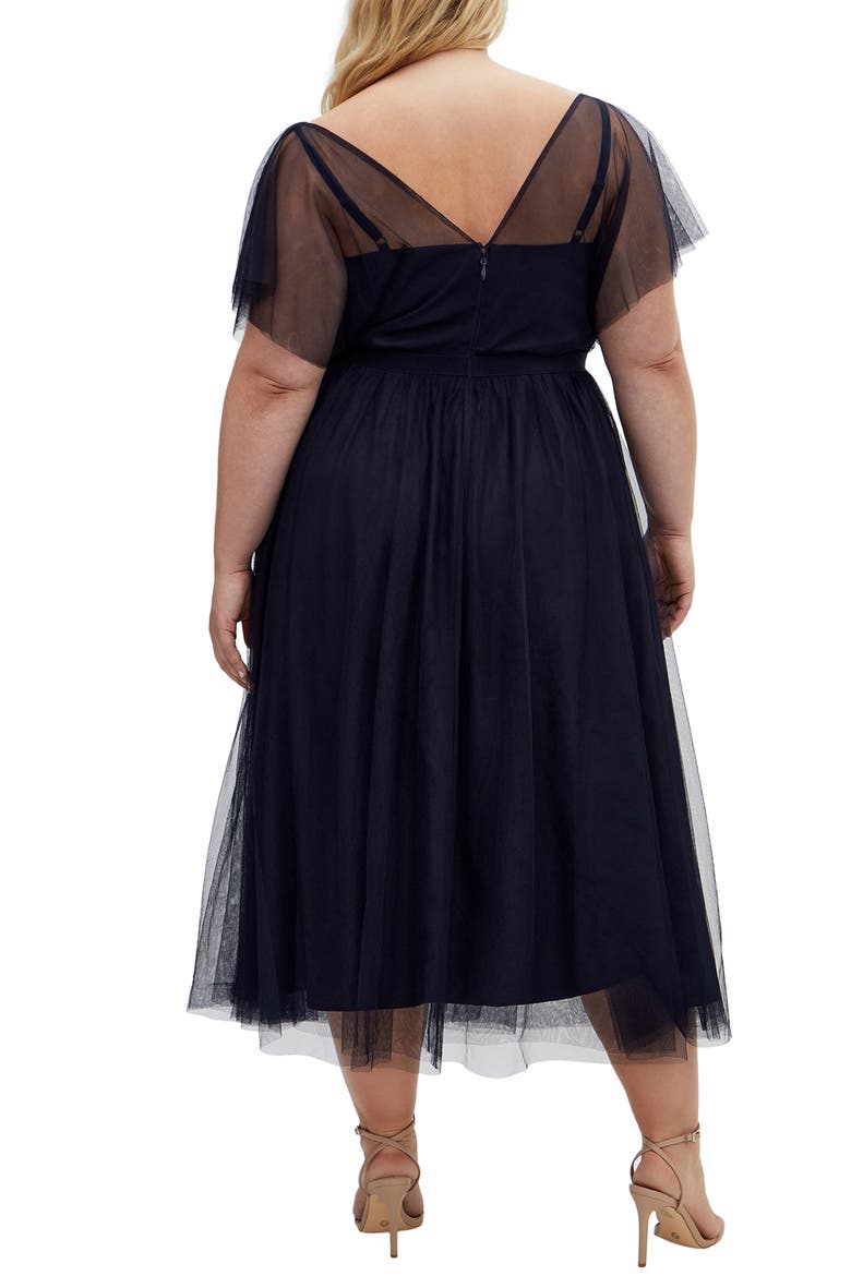 Elina Tulle Maxi Dress, Alternate, color, NAVY
