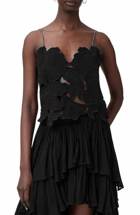 AllSaints Flora Appliqué Cotton Camisole