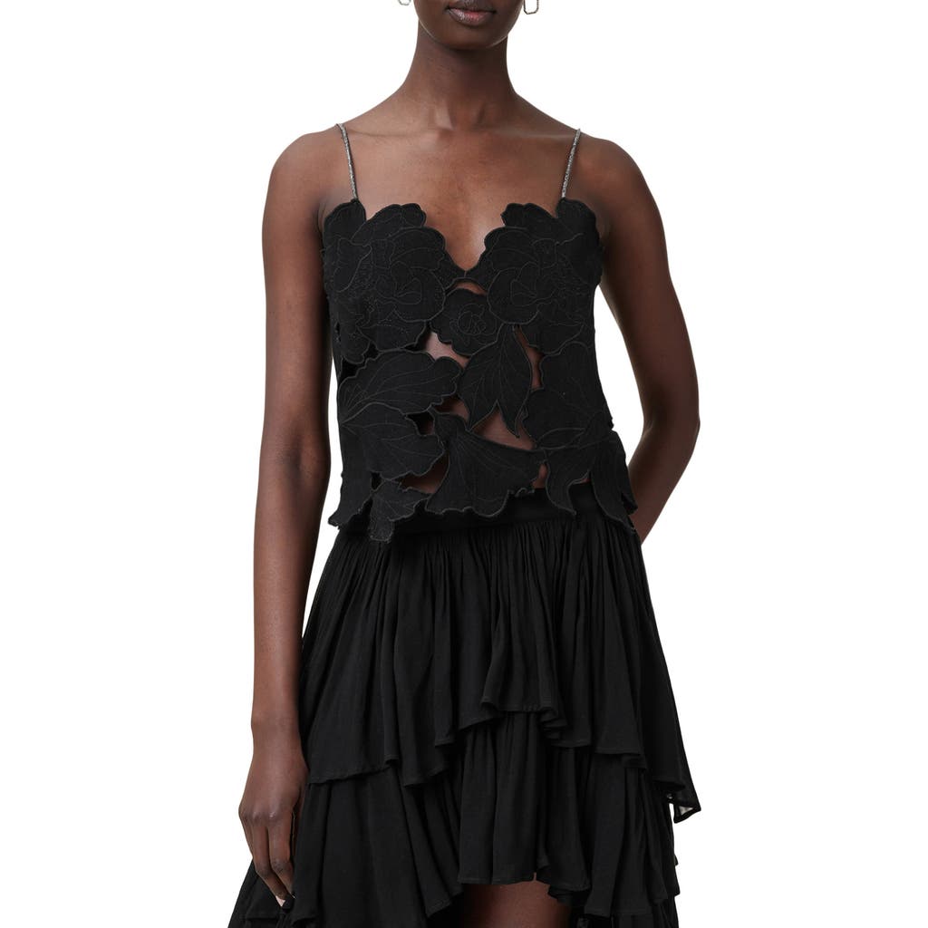 Shop Allsaints Flora Appliqué Cotton Camisole