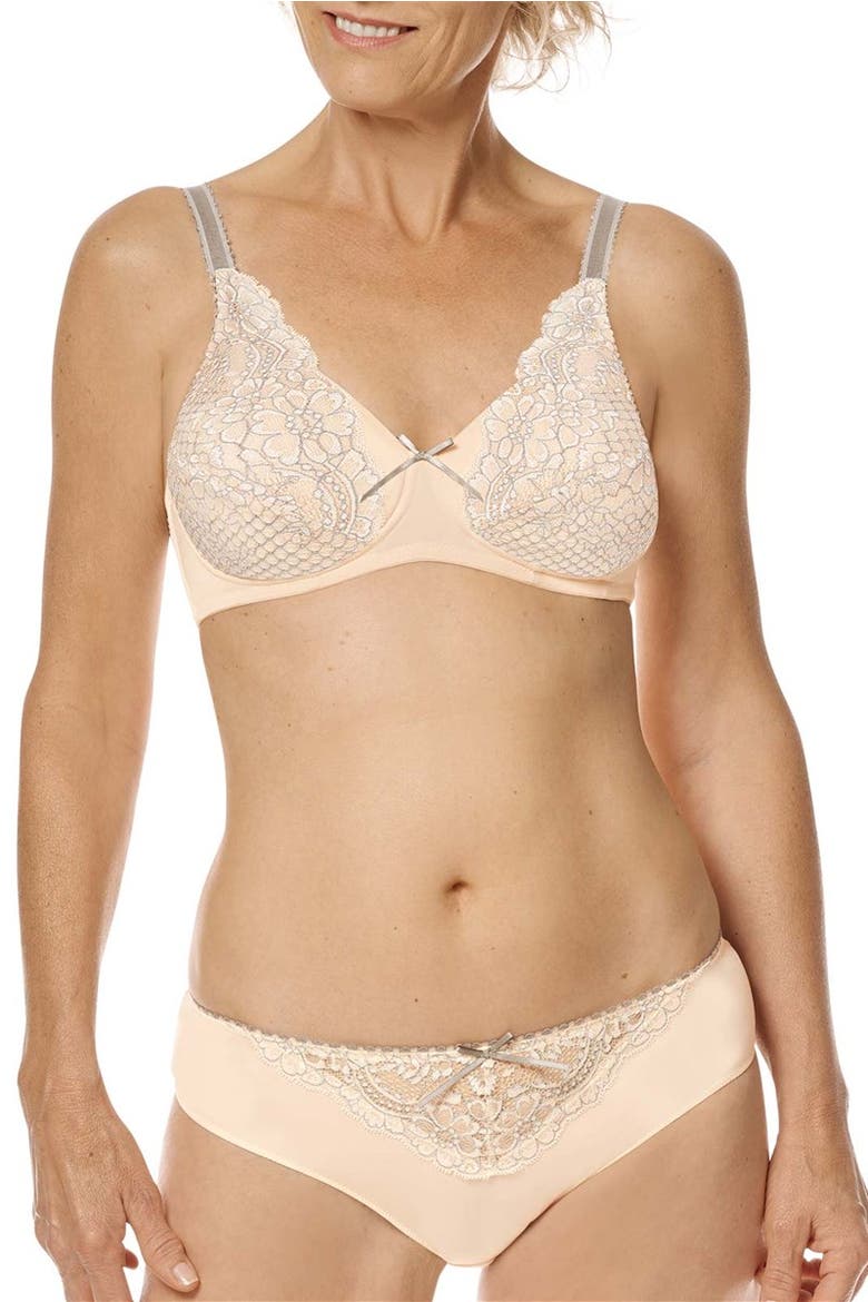 Alina Padded Wire-Free Bra, Alternate, color, LIGHT ROSE/ GREY