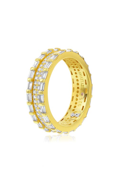 Suzy Levian Baguette & Round Cubic Zirconia Eternity Band Ring
