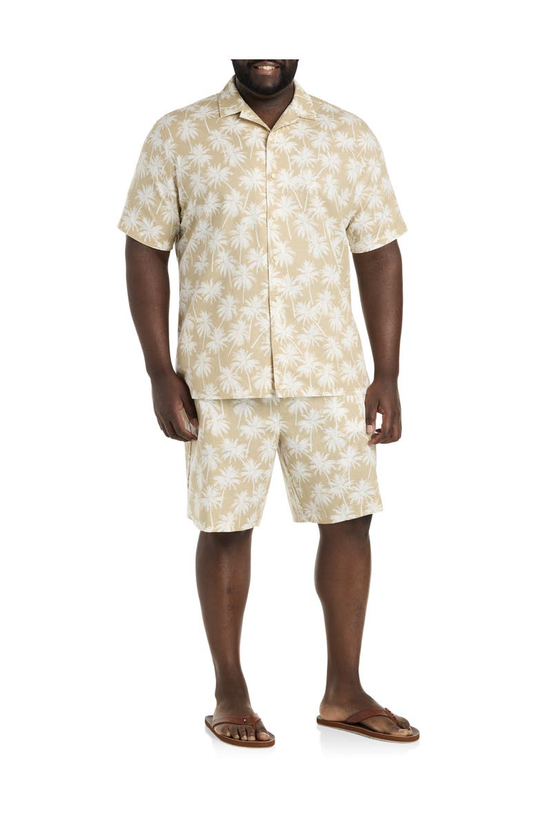 Nautica Big & Tall Palm Tree Print Sport Shirt, Alternate, color, 