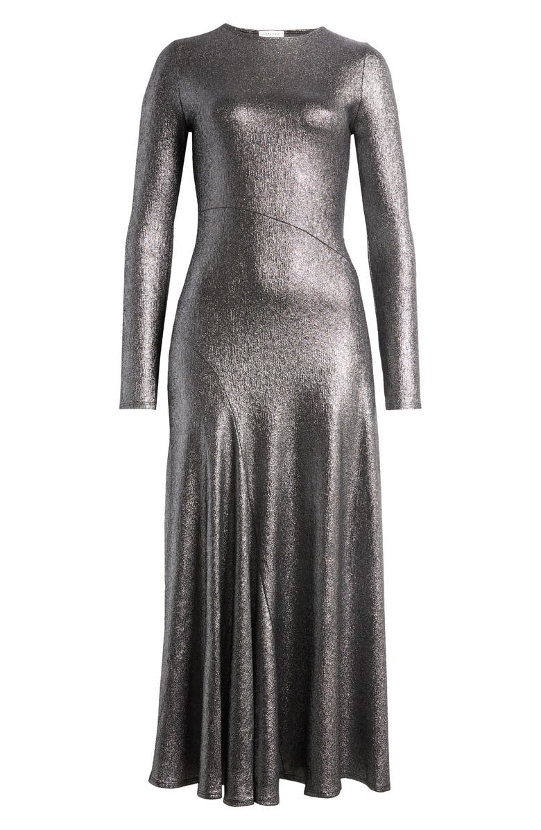 Topshop Cut & Sew Long Sleeve Midi Dress, Alternate, color,