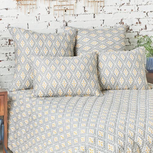 Carol & Frank 26" X 26" Liam Ochre Cotton Euro Pillow Sham In Neutral