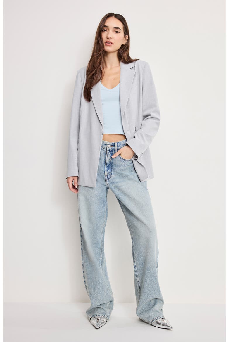 Essential Belted Suit Blazer, Alternate, color, CROSSHATCH GREY
