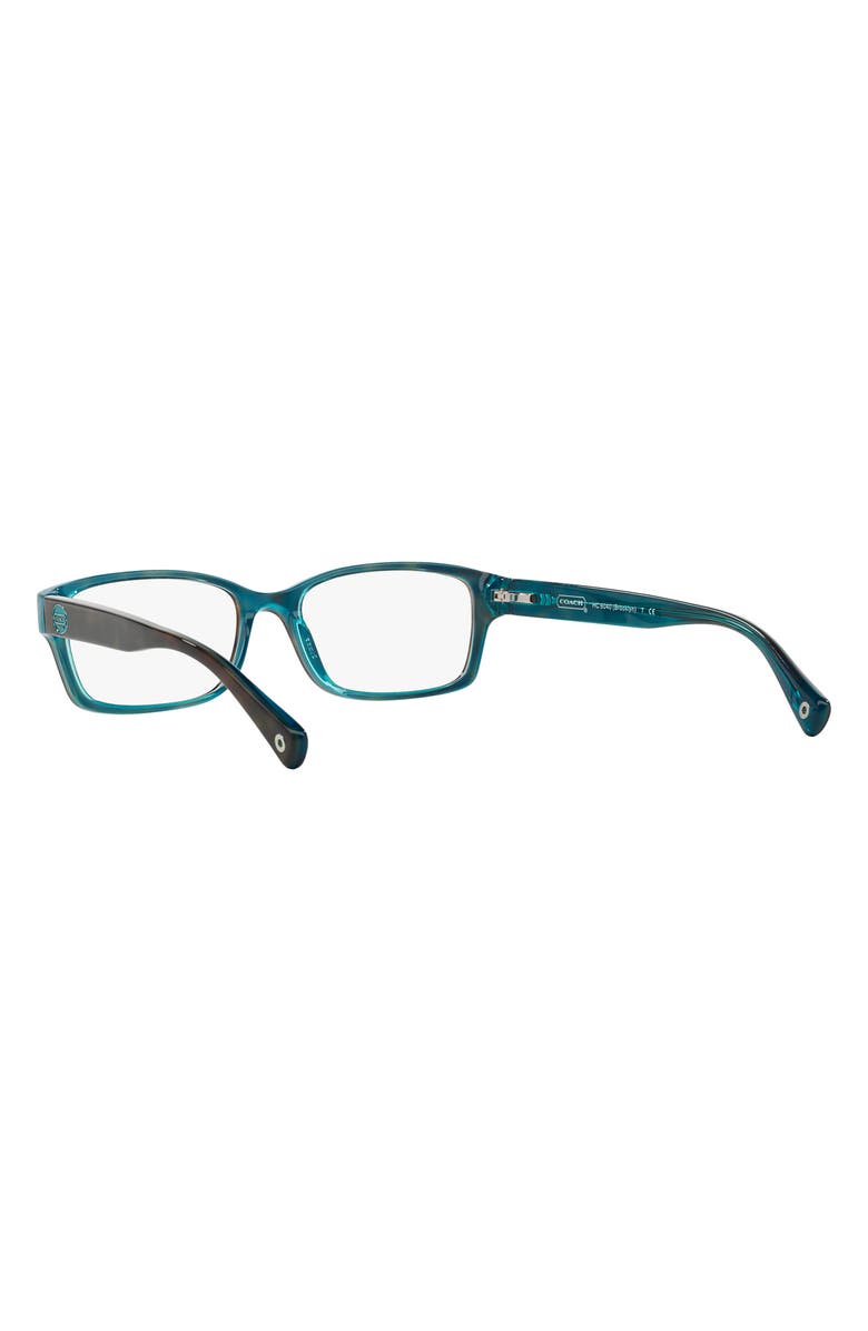 COACH Brooklyn 52mm Rectangular Optical Glasses, Alternate, color, Dark Tortoise