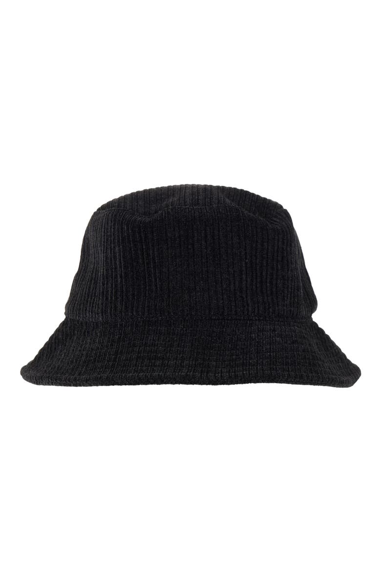 Corduroy Cotton Bucket Hat, Alternate, color, BLACK