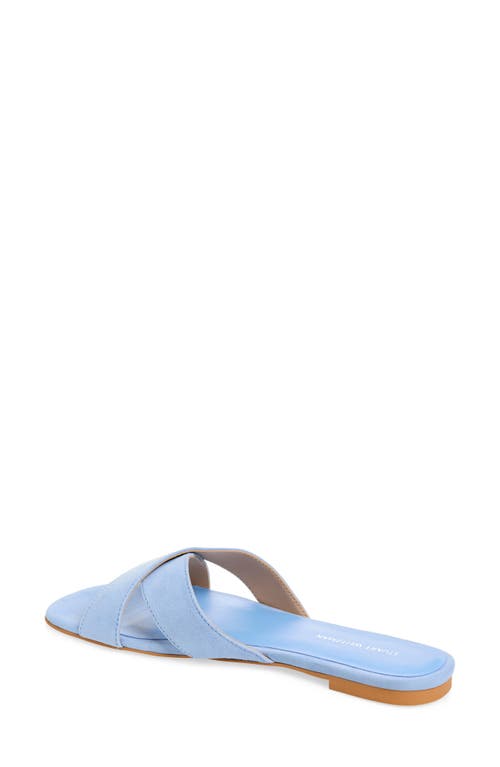 Stuart Weitzman Roza Flat Slide Sandal In Blue