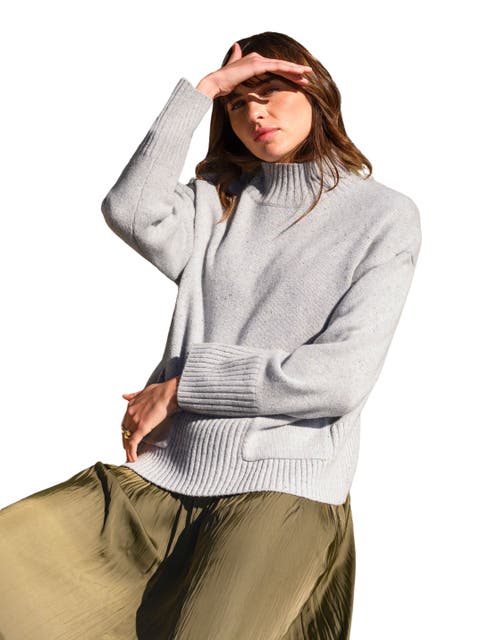 Flecked Patch Pocket Sweater
