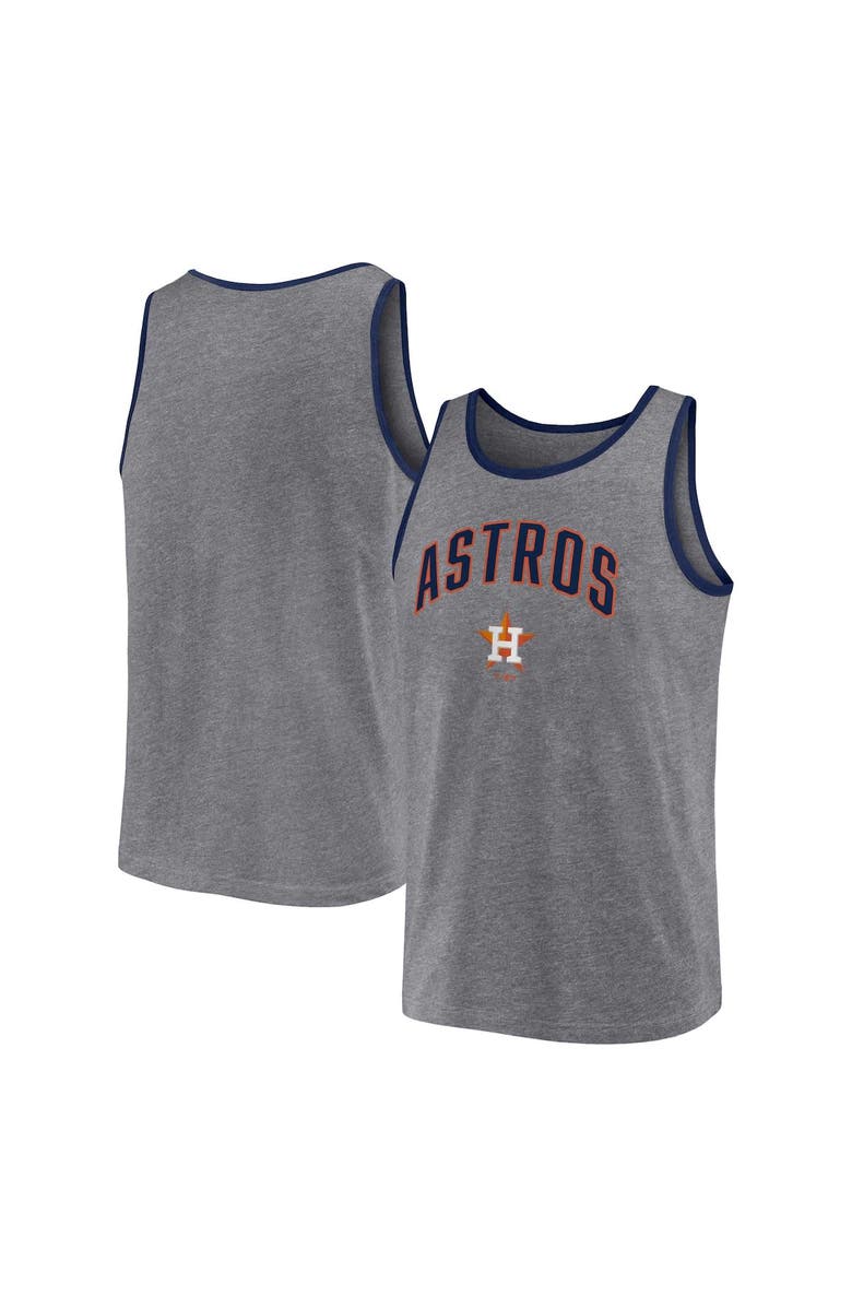 PROFILE Men's Profile Heather Charcoal Houston Astros Big & Tall Arch Over Logo Tank Top, Main, color, 