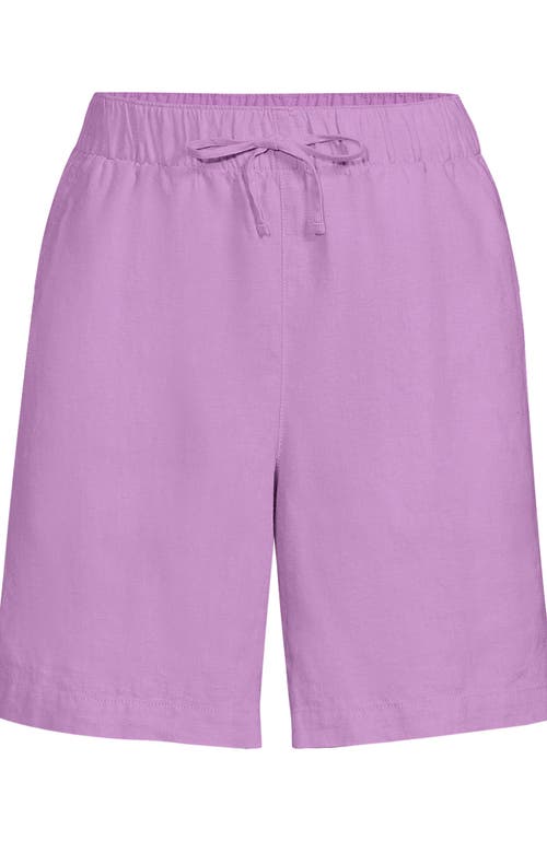 LANDS' END LANDS' END PLUS SIZE LINEN HIGH RISE PULL ON 7" SHORTS 