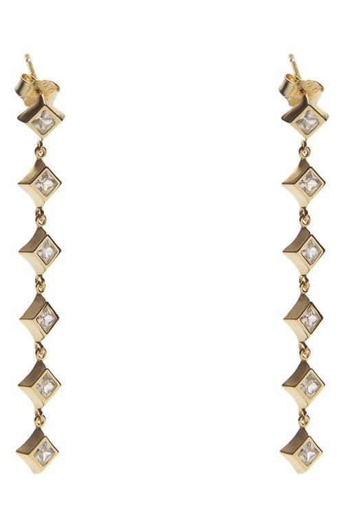 ARGENTO VIVO ARGENTO VIVO STERLING SILVER LINEAR CUBIC ZIRCONIA DROP EARRINGS
