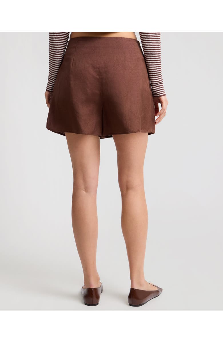Onia Air Linen Wide Leg Short, Alternate, color, Brown