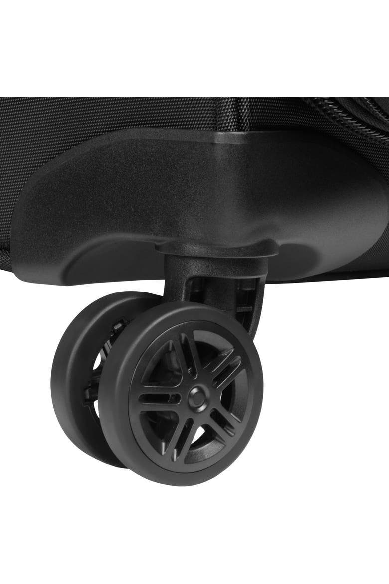 Solutions 20 Expandable Spinner Carry-On with Padded Electronics Pockets, Alternate, color, Black