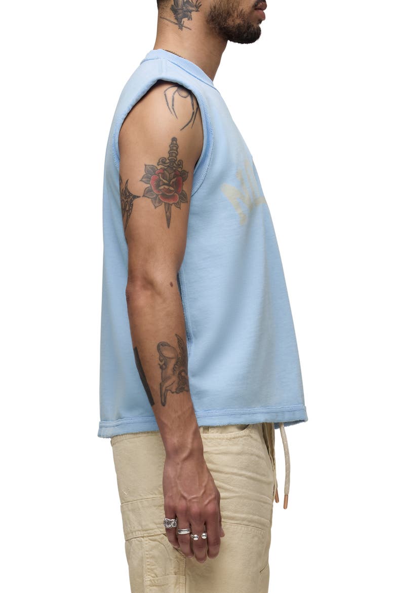 Leo Cut Off Logo Graphic T-Shirt, Alternate, color, BLUE STORM