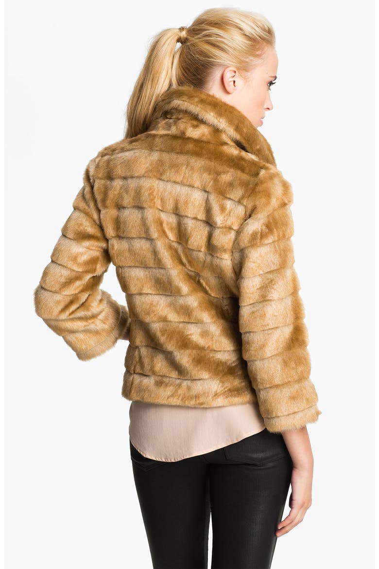 Faux Mink Crop Jacket, Alternate, color, BLONDIE