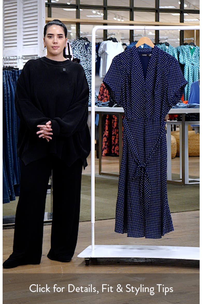 Micro Dot Crêpe de Chine Midi Shirtdress video