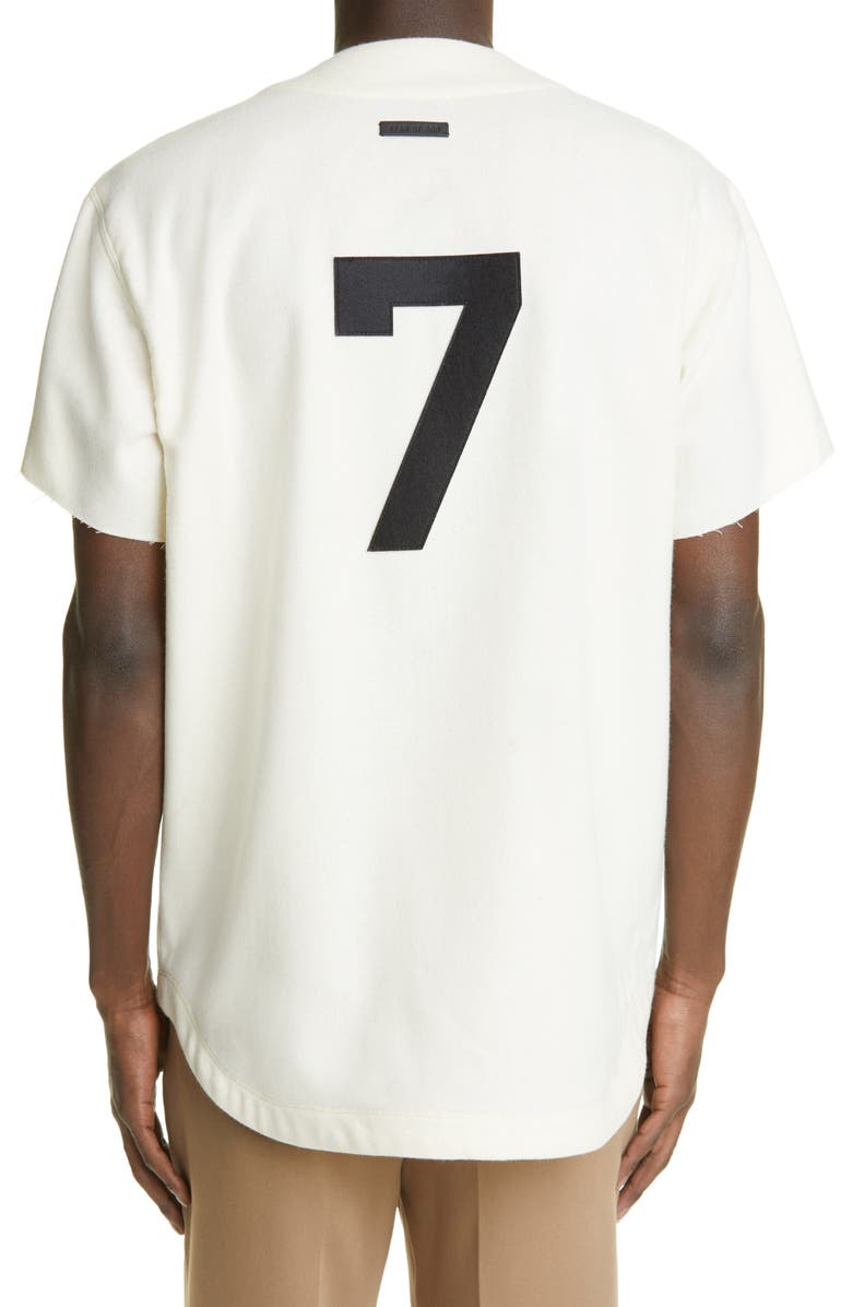Fear of God Zip Wool Blend Baseball Jersey, Alternate, color,