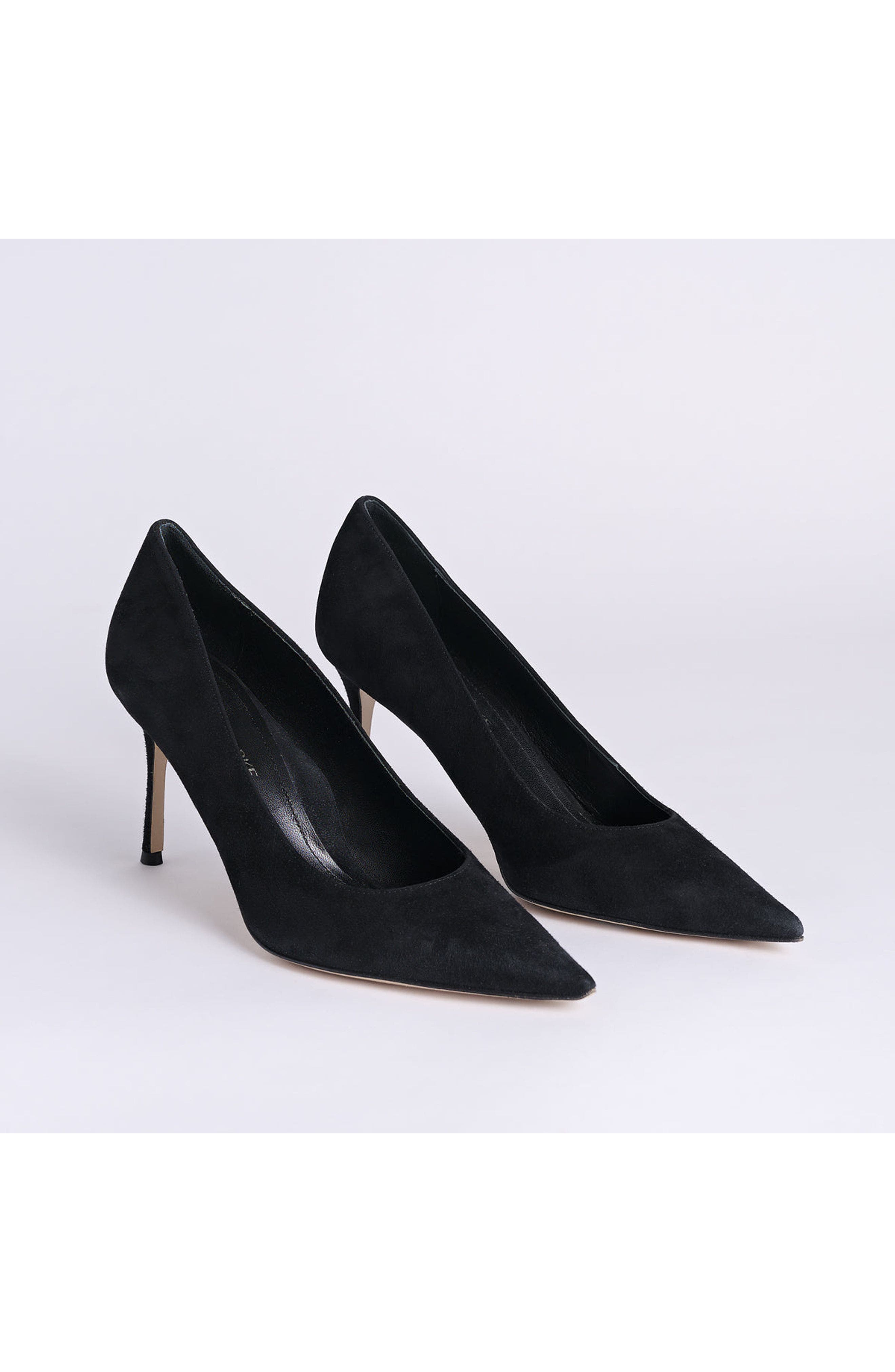 MARION PARKE Classic Pump 85 Suede, Alternate, color, Black