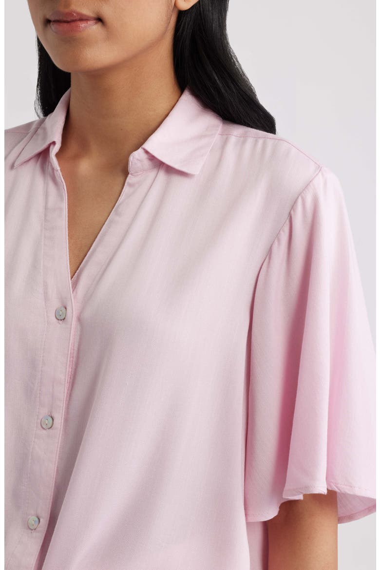 Roxanna Tie Hem Shirt, Alternate, color, PALE PINK