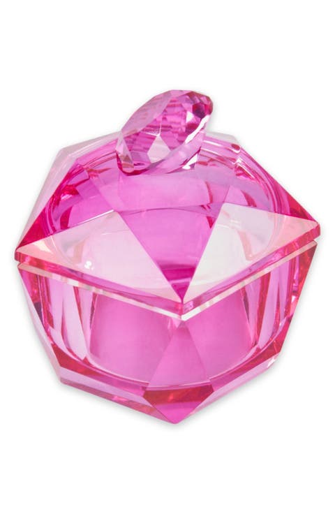 Faceted Crystal Storage Jewlery Jar with Lid