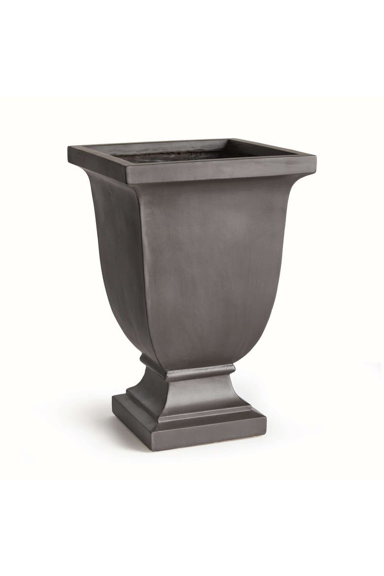 Fibreclay Beckett Large Square Footed Planter, Main, color, Black