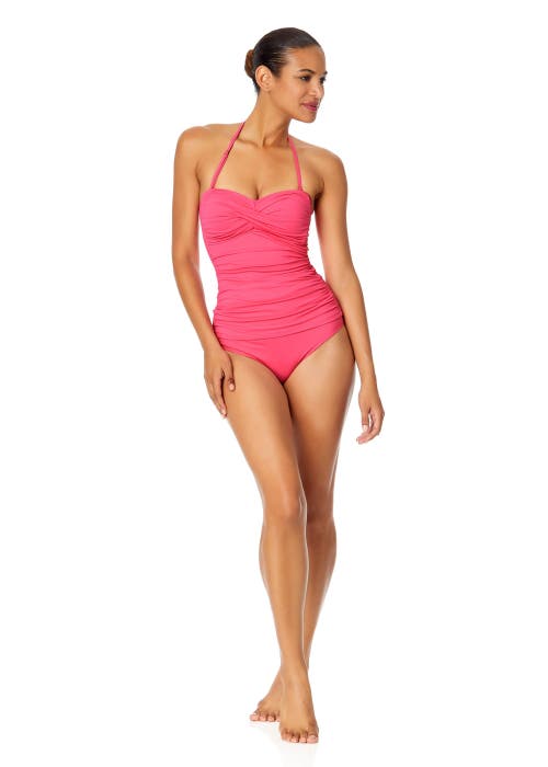 ANNE COLE TIGER DANCE TWIST FRONT BANDEAUKINI SWIM TOP