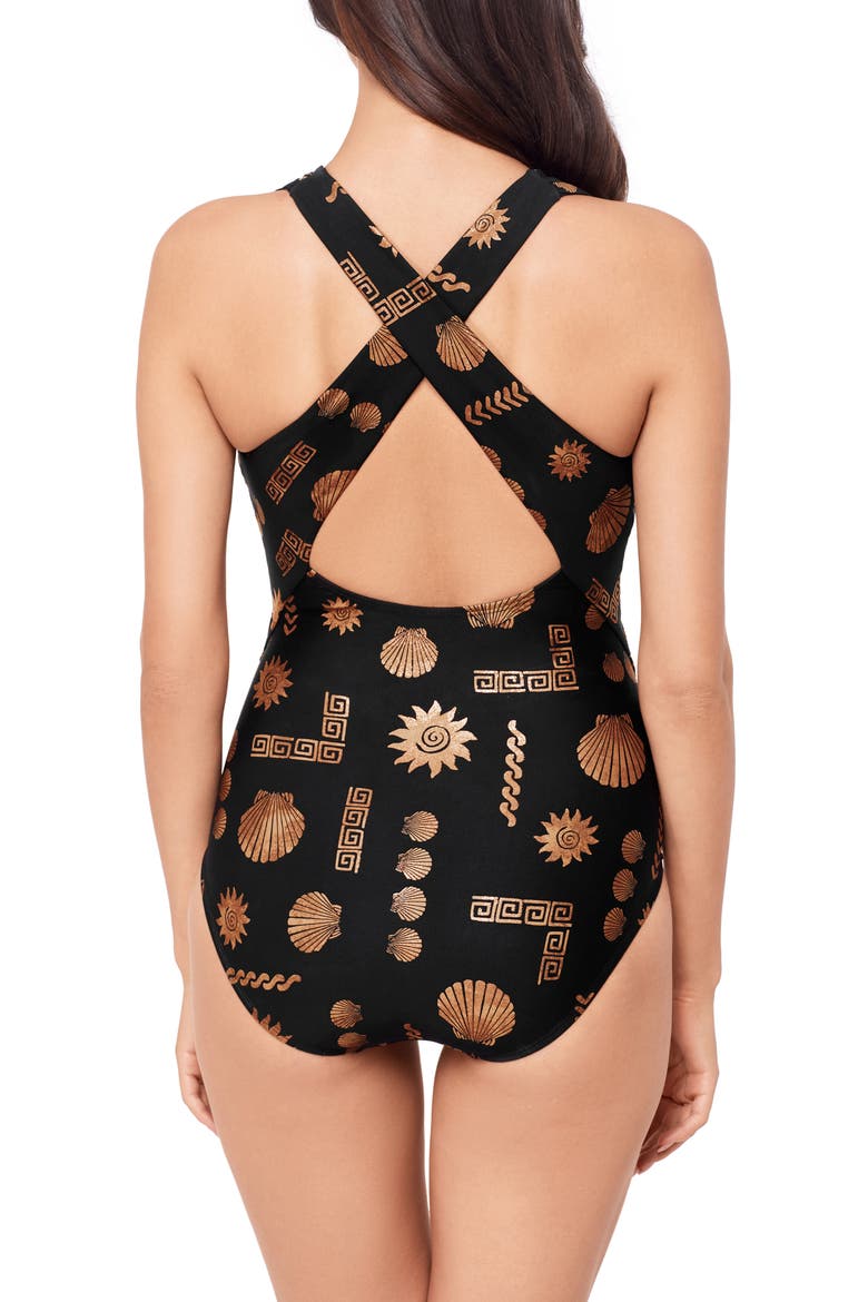 Clamdigger Halle One-Piece Swimsuit, Alternate, color, BLACK/ MULTI