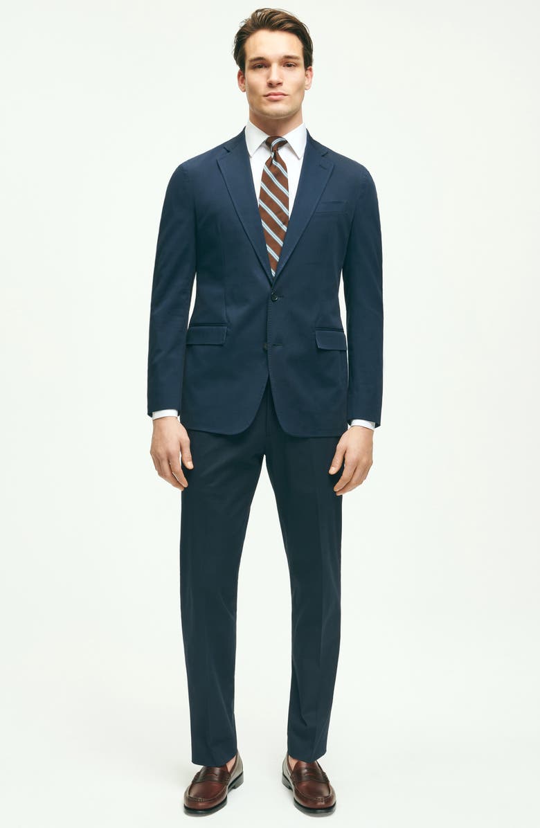 Brooks Brothers Stretch Cotton Two-Button Suit Jacket, Alternate, color,