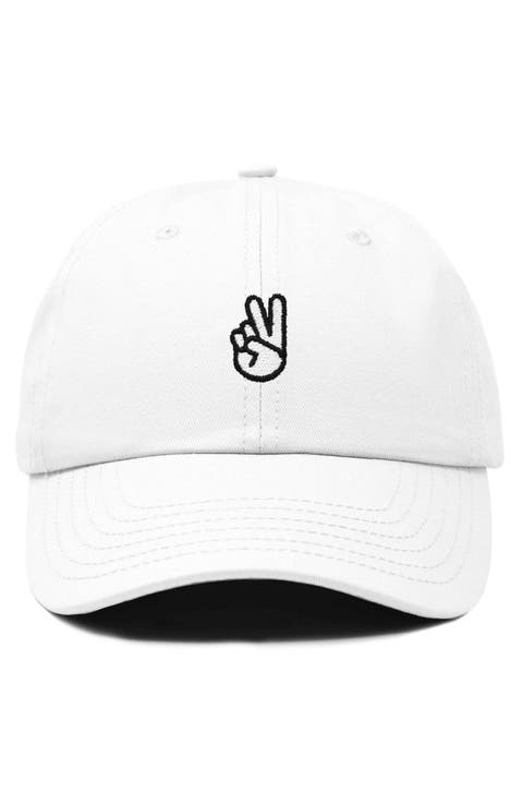 Peace Sign Embroidered Dad Hat