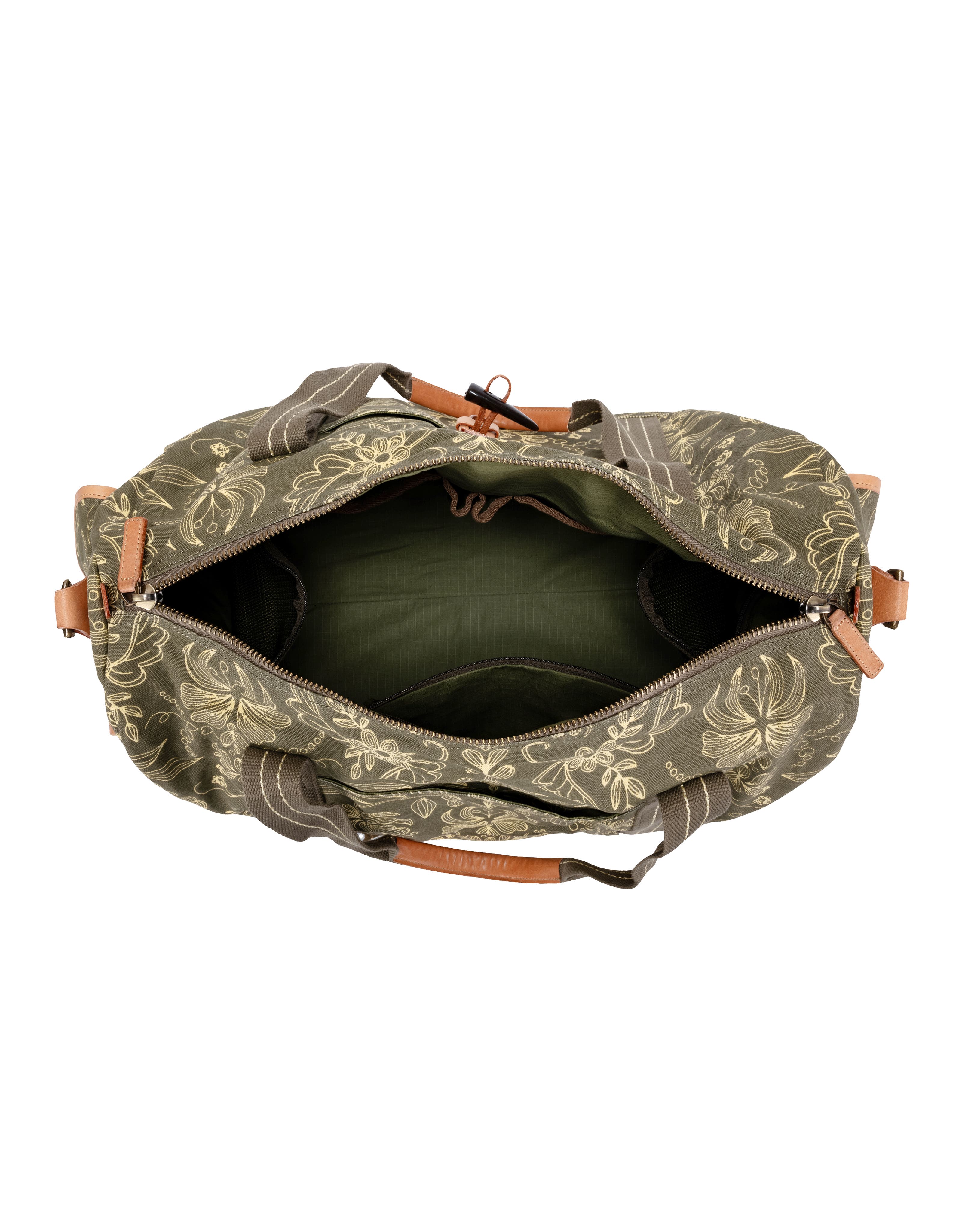 TSD Brand Valley and Sky Lightweight Travel Weekender, Alternate, color, Olive Cream