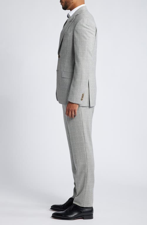 Jack Victor Mason Plaid Wool Suit In Light Grey