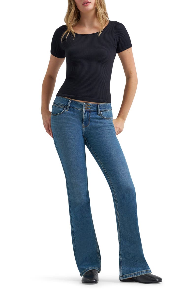 Low Rise Bootcut Jeans, Alternate, color, WHIRLWIND