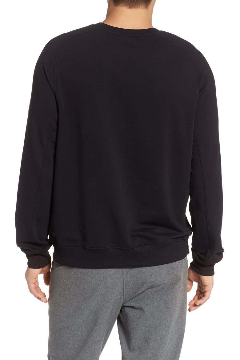 Crewneck Fleece Sweatshirt, Alternate, color, BLACK