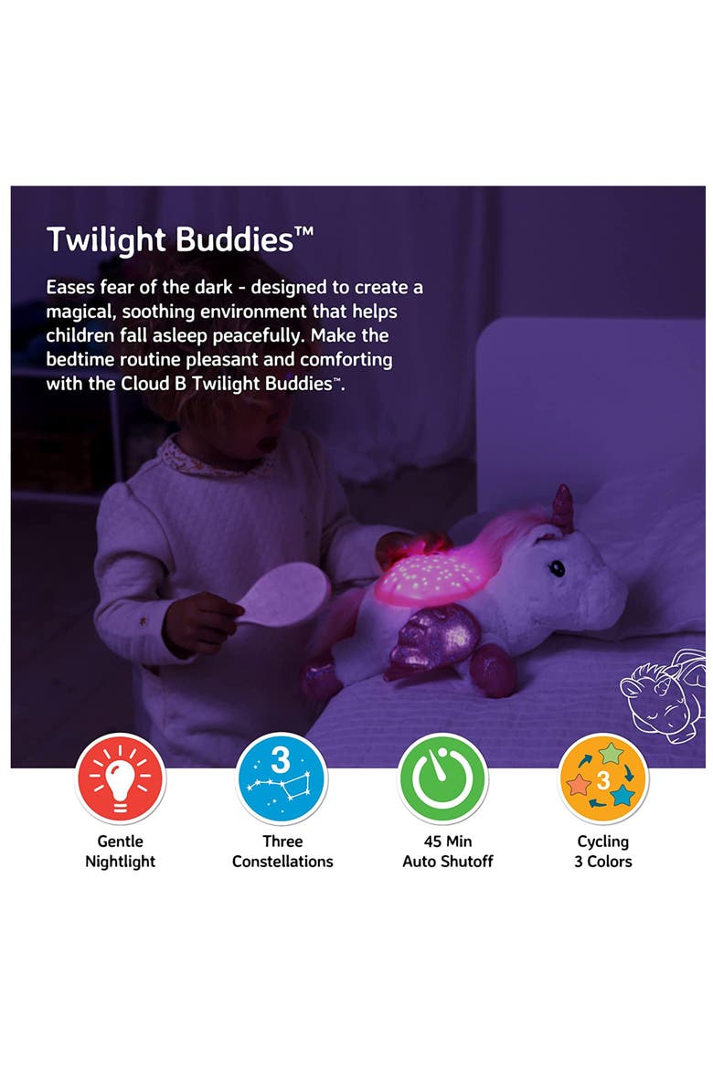 Twilight Buddies™ Unicorn Projector Nightlight, Alternate, color, WHITE/ PINK