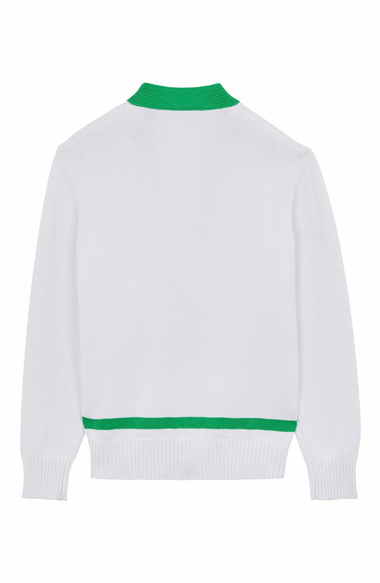 Vilebrequin Men's Bicolor Jacquard Turtle Cotton Cardigan, Alternate, color, 