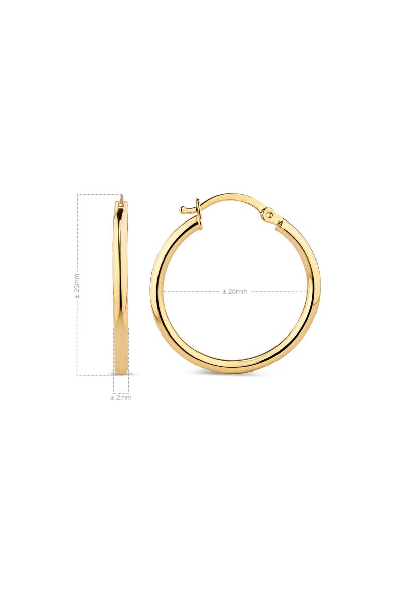 20mm Hoop Earrings in 14K Gold, Alternate, color, Yellow Gold