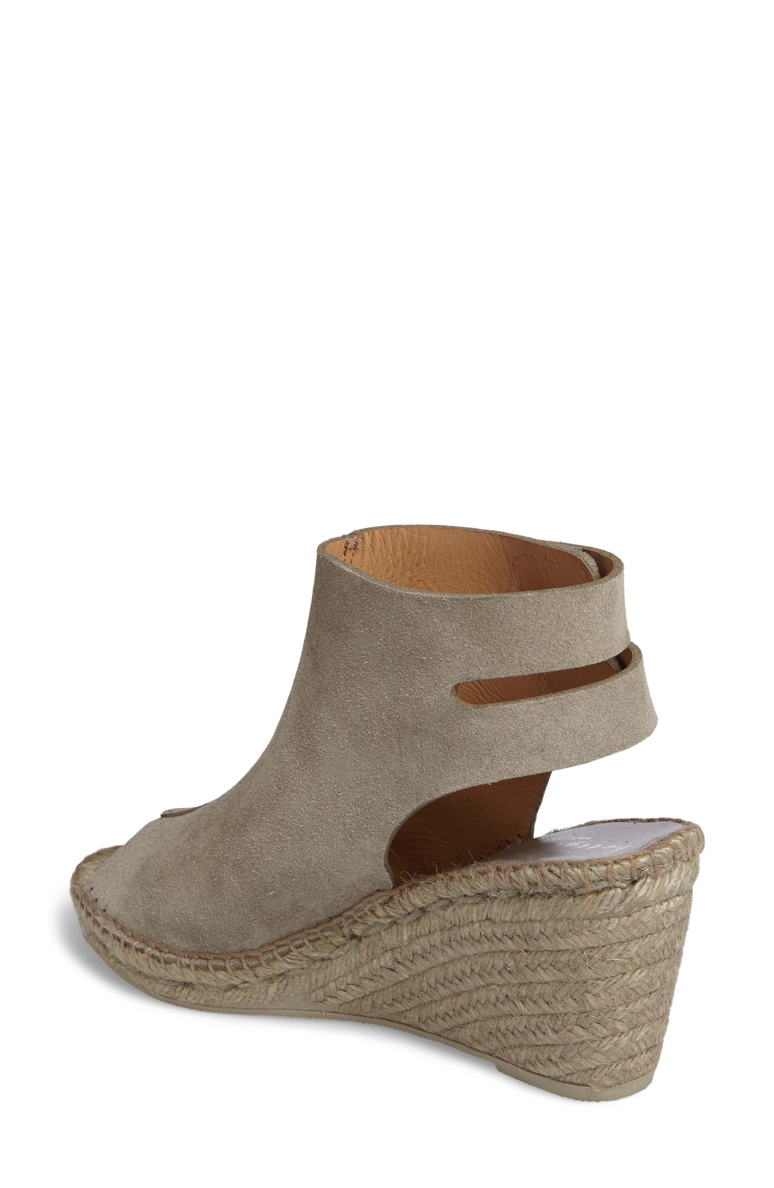'Download' Suede Wedge Espadrille Sandal, Alternate, color, GREY