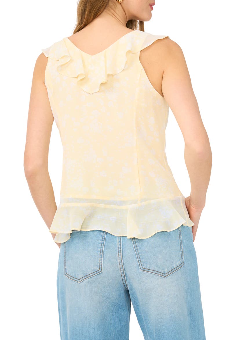 Ruffle V-Neck Top, Alternate, color, PASTEL YELLOW