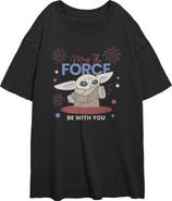 Star Wars: The Mandalorian Junior's The Fireworks Be With You Short Sleeve Oversized T-Shirt
