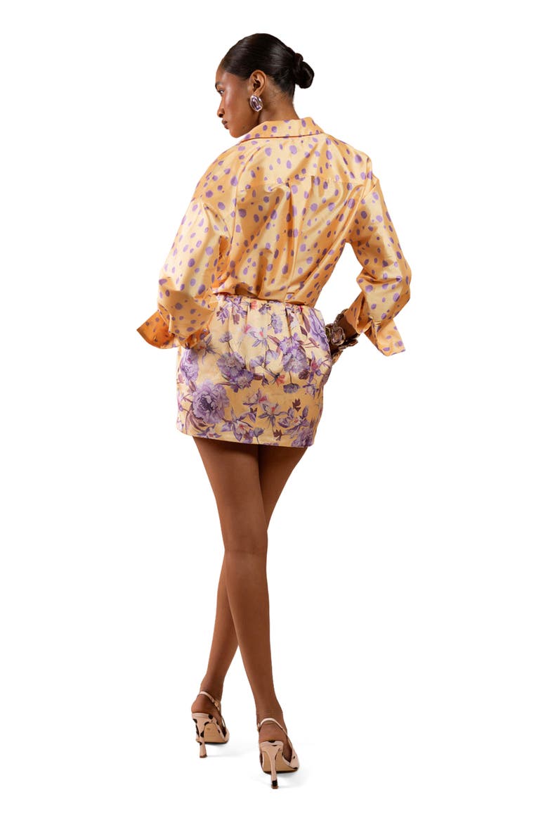 Peony Dots Top, Alternate, color, YELLOW