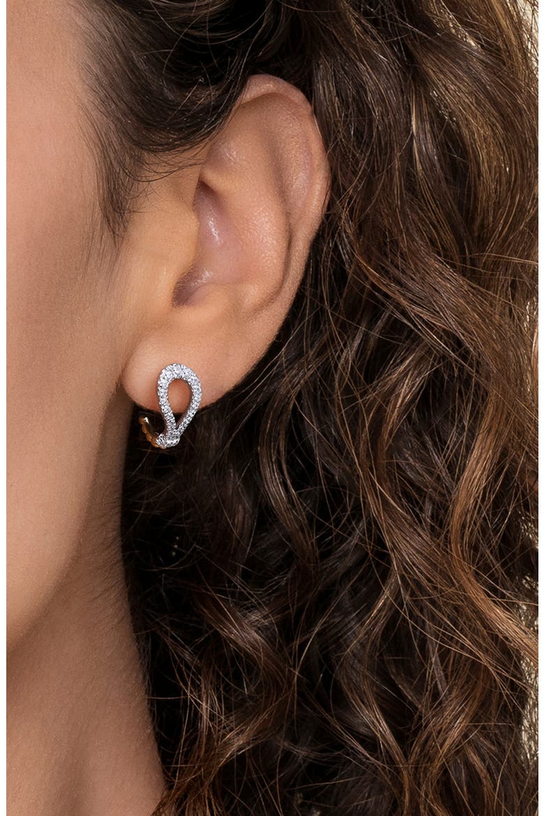 Bujuka 14k Gold Hoop Earrings, Alternate, color, 14K YELLOW/ WHITE GOLD